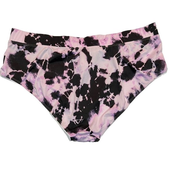 NWT TORRID Cheeky Pantie Underwear Sz 2X Pink Black Silky - Picture 2 of 4